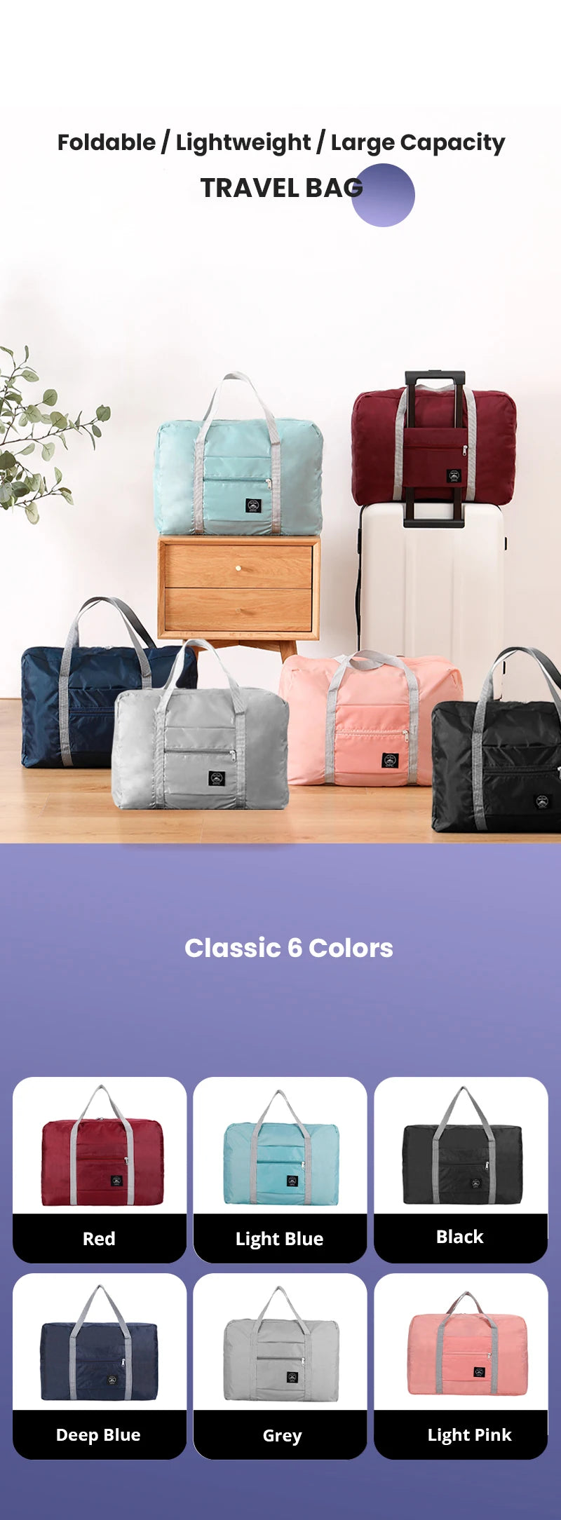 Carry-on Suitcase Attachable Bag